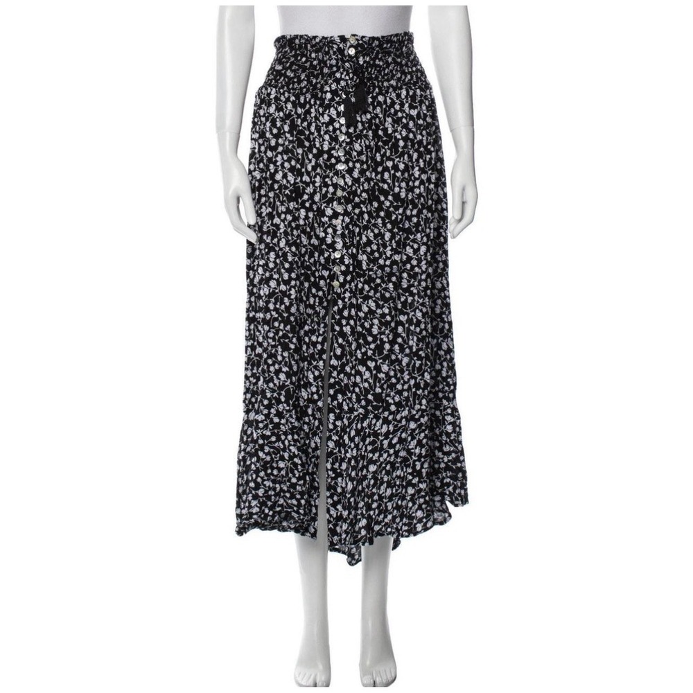 Womens High‎ Low Skirt Size Large Boho Floral Peasant Flowy Whimsy Cottage Core